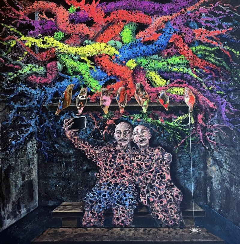 Le selfie - 100x100cm - Dediex