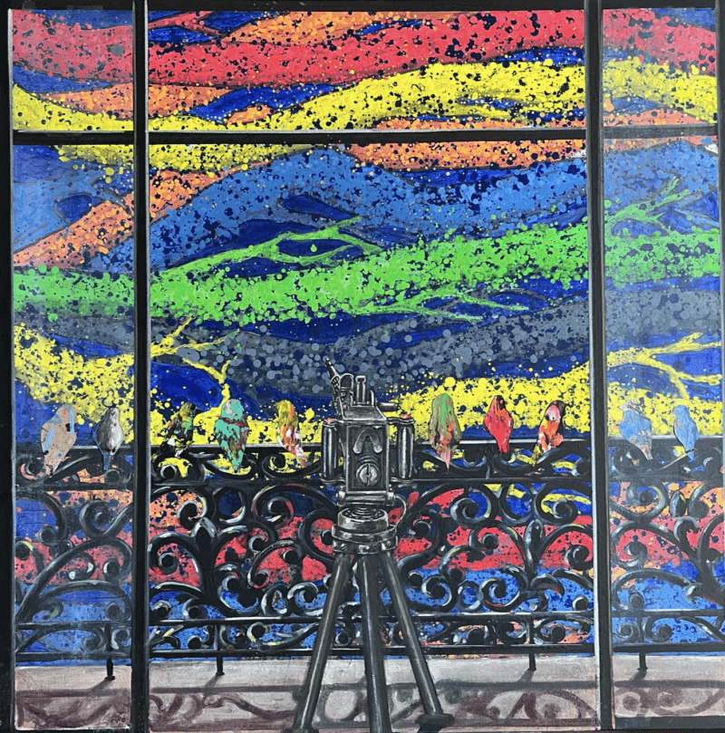 Mitrailleuse inutile - 100x100cm - Dediex