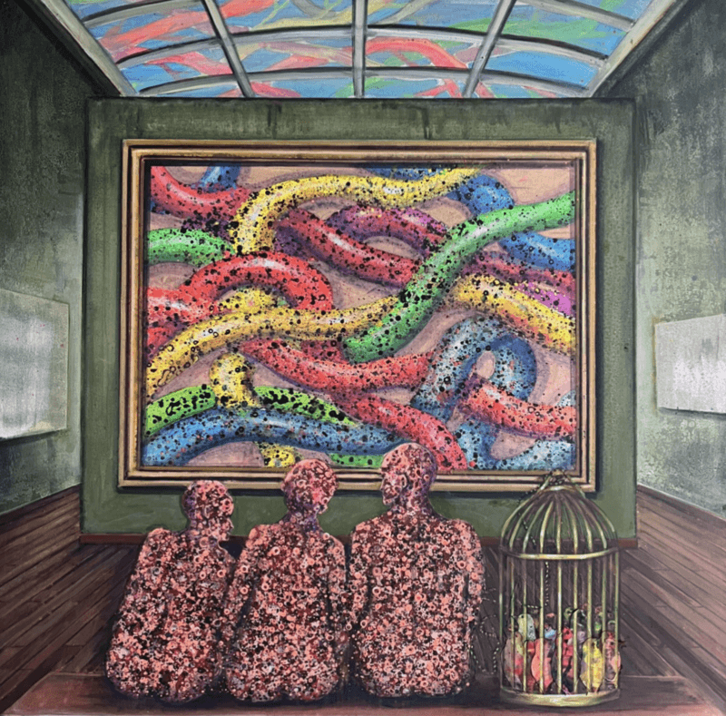 Au musée - 100x100cm - Dediex